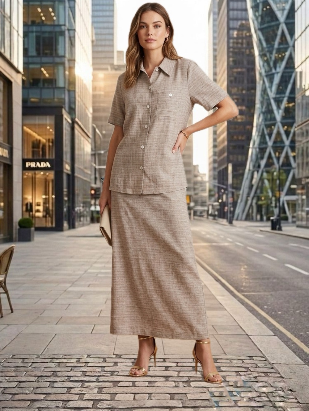 Vintage Maxi Dress with Matching Jacket